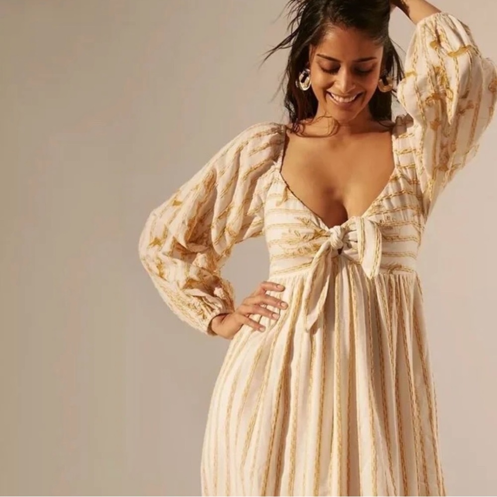 Anthropologie Eyelet Maxi